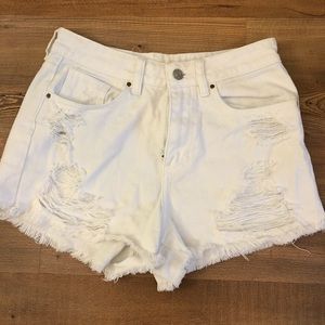 PACSUN White Mom Short Jean Shorts